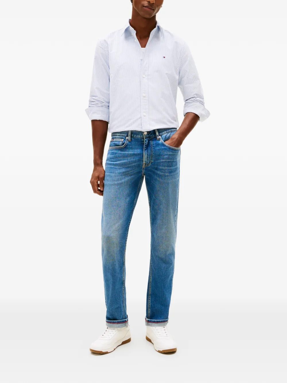 Tommy Hilfiger Denton jeans met vijf zakken Blauw