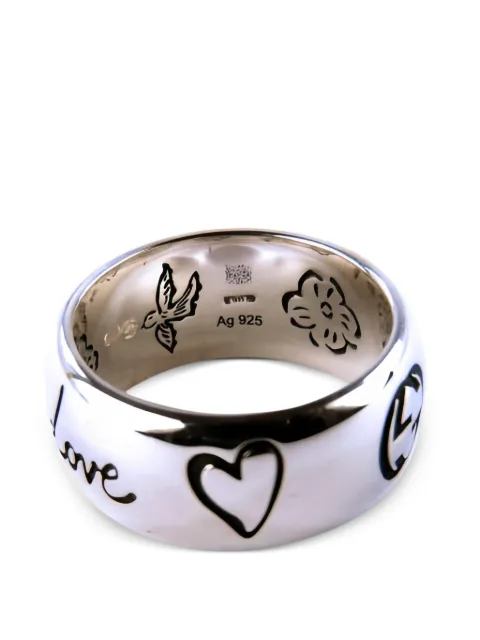 Gucci sterling silver Blind for Love ring