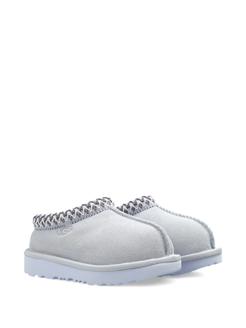 UGG Kids Tasman II suede trimmed slippers - Grigio