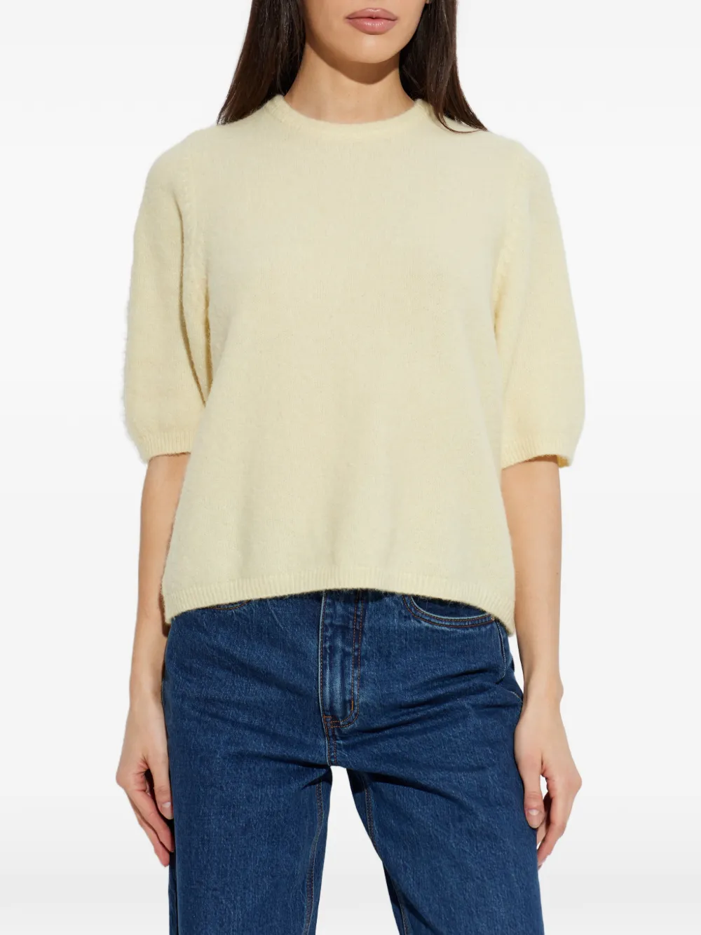 Gestuz Alpha trui met korte mouwen Beige