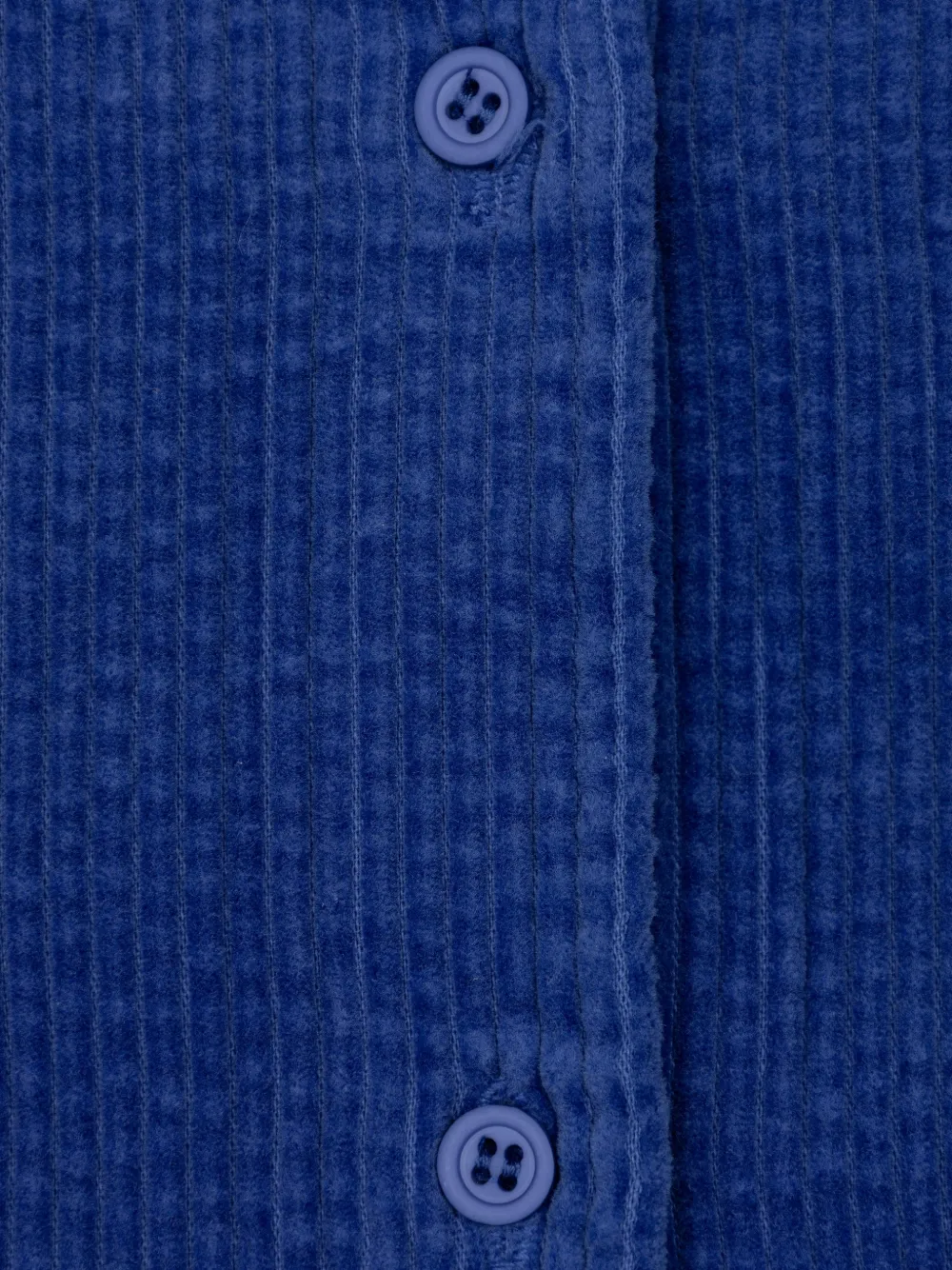 American Vintage Kids Ribfluwelen shirt met knopen Blauw