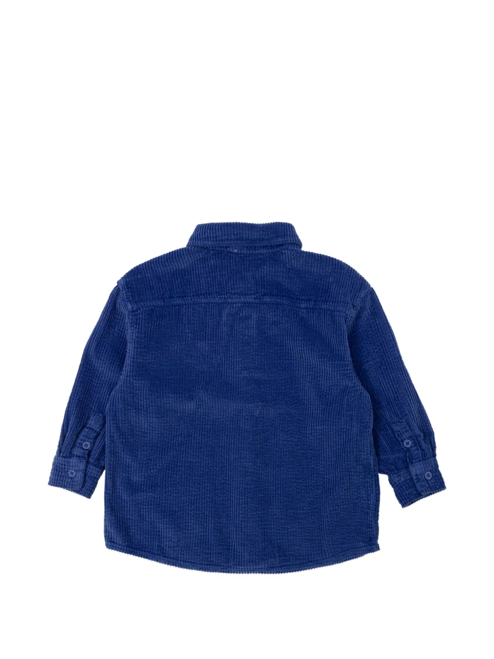 American Vintage Kids Ribfluwelen shirt met knopen Blauw