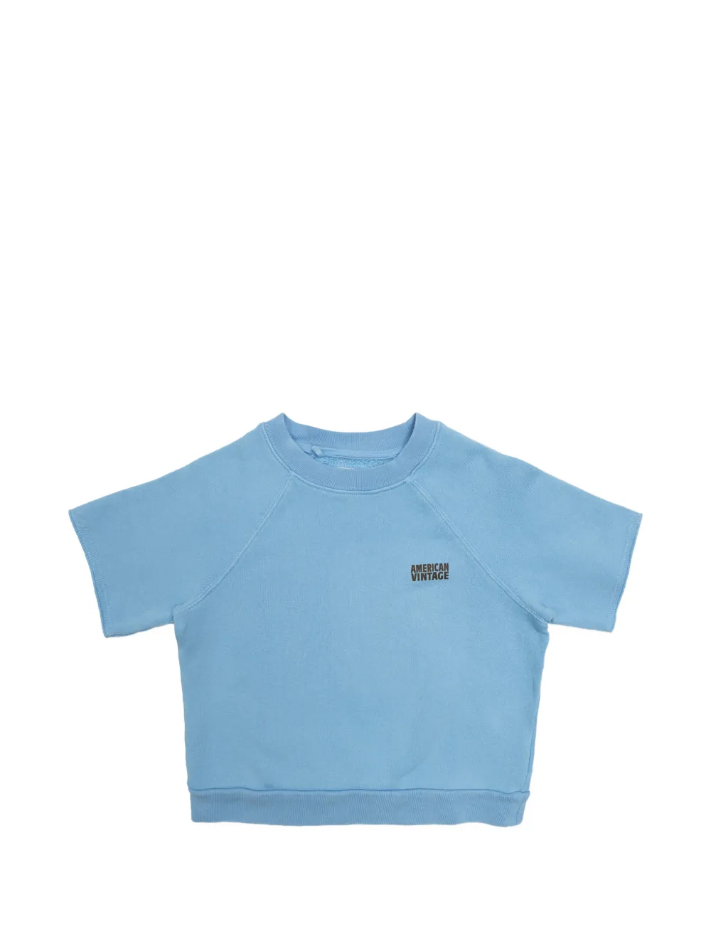 American Vintage Kids logo-detail T-shirt - Blu