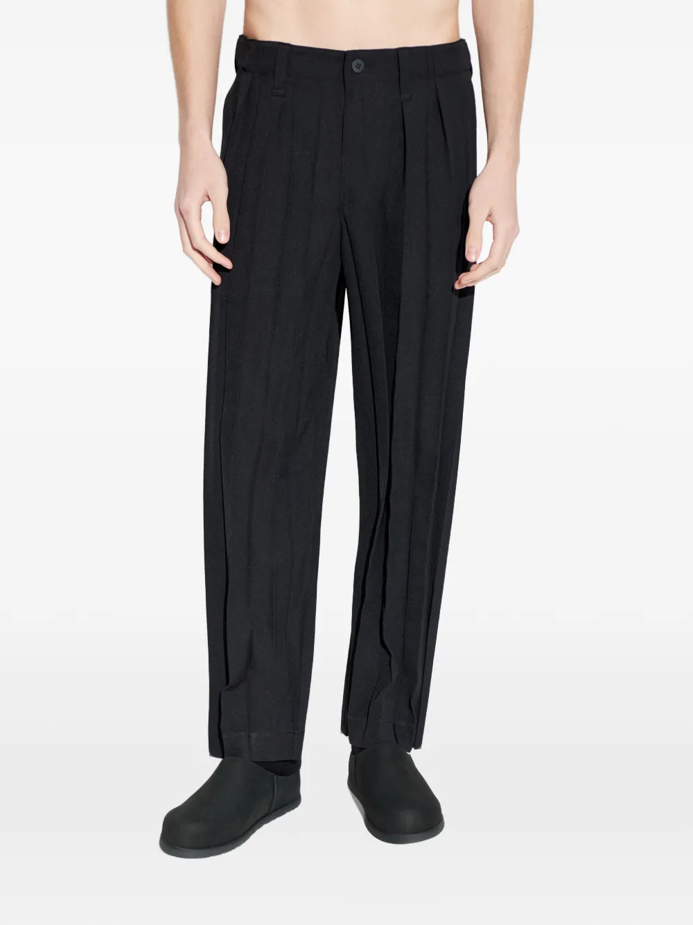 Homme Plissé Issey Miyake プリーツ パンツ | ブラック | FARFETCH JP