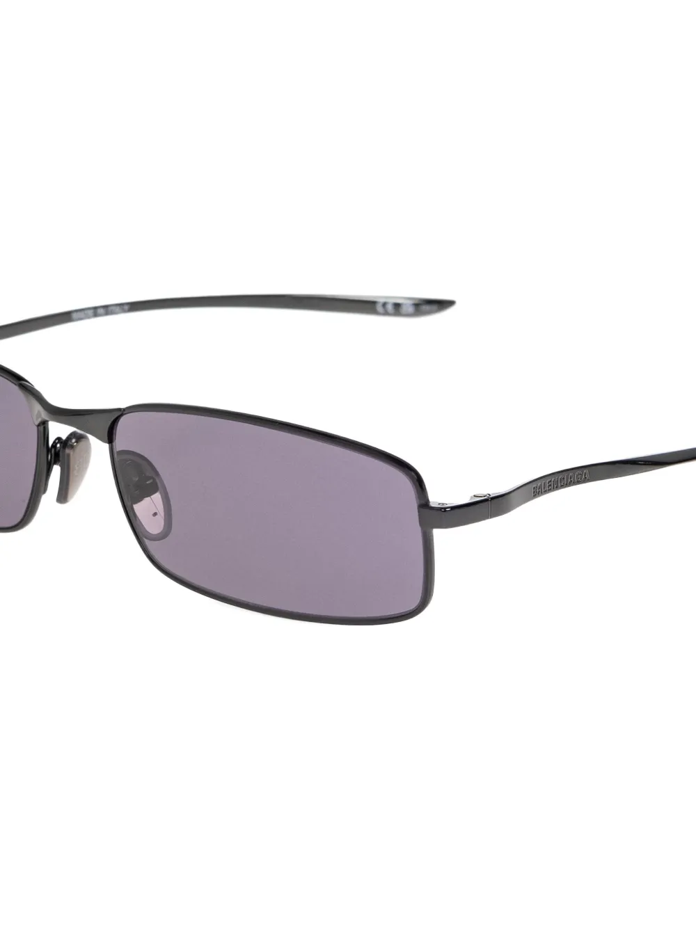 Balenciaga Eyewear Zonnebril met rechthoekig montuur Zwart