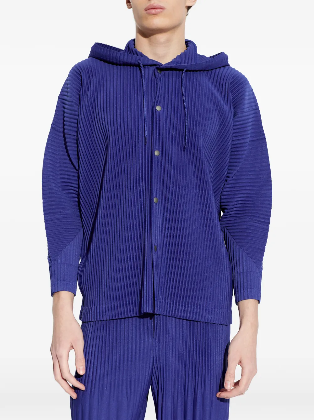 Homme Plissé Issey Miyake Geplooid jack Blauw
