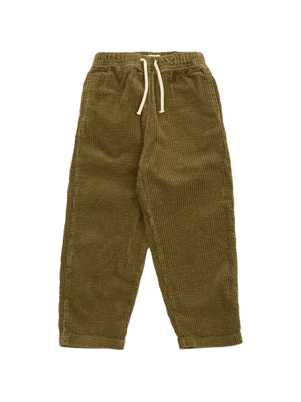 American Vintage Kids Padow drawstring corduroy trousers - Verde
