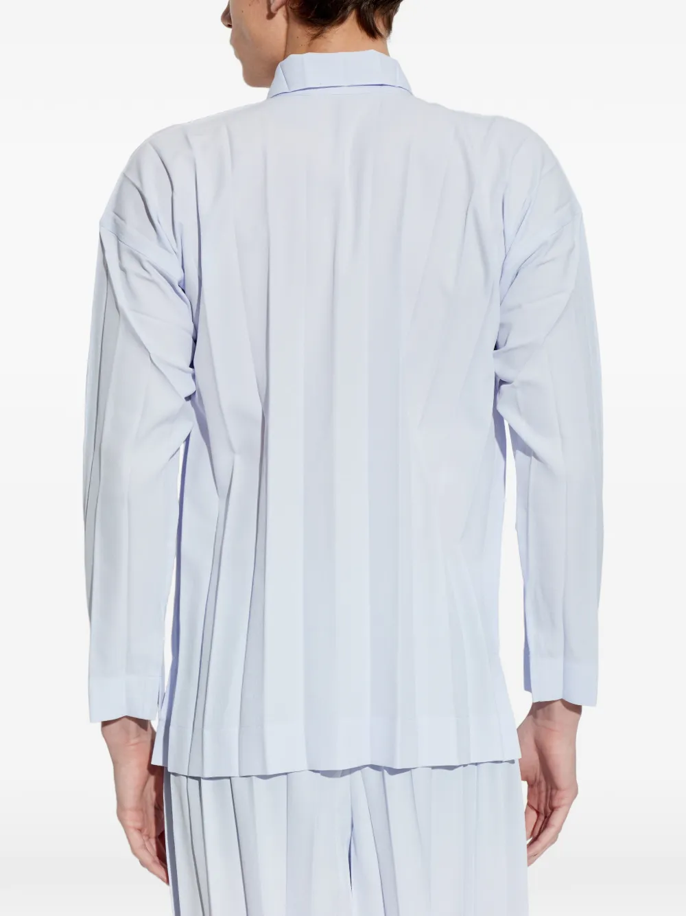 Homme Plissé Issey Miyake Geplooid overhemd Blauw