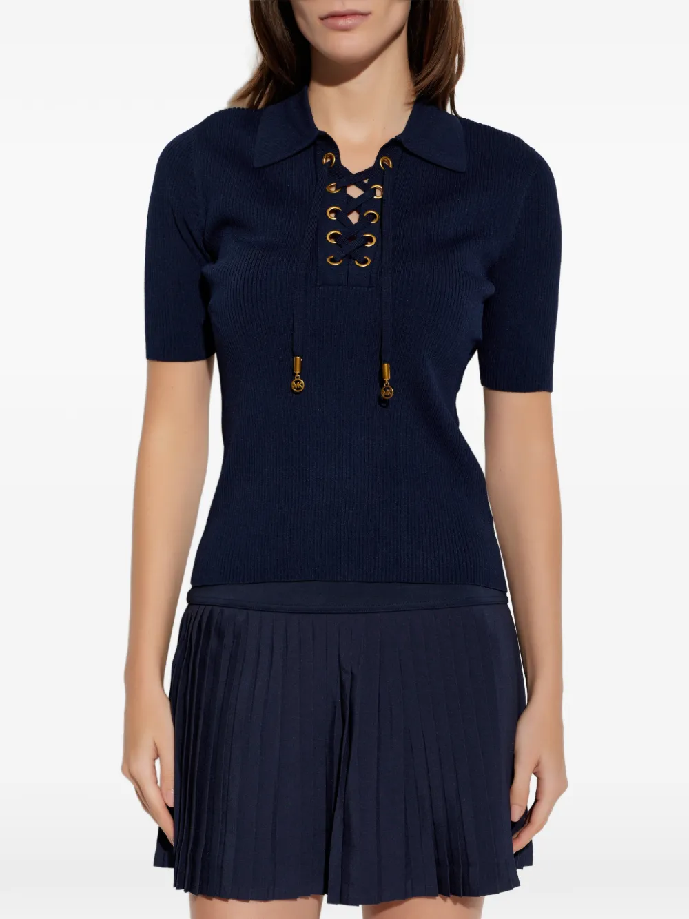 Michael Kors Polotop met veters Blauw