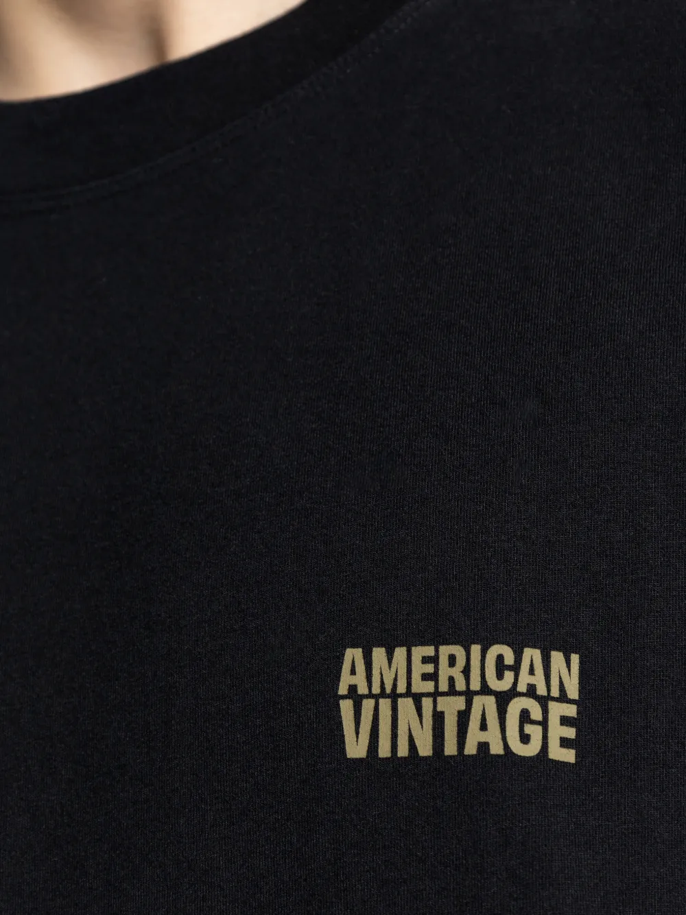 American Vintage T-shirt met ronde hals Zwart