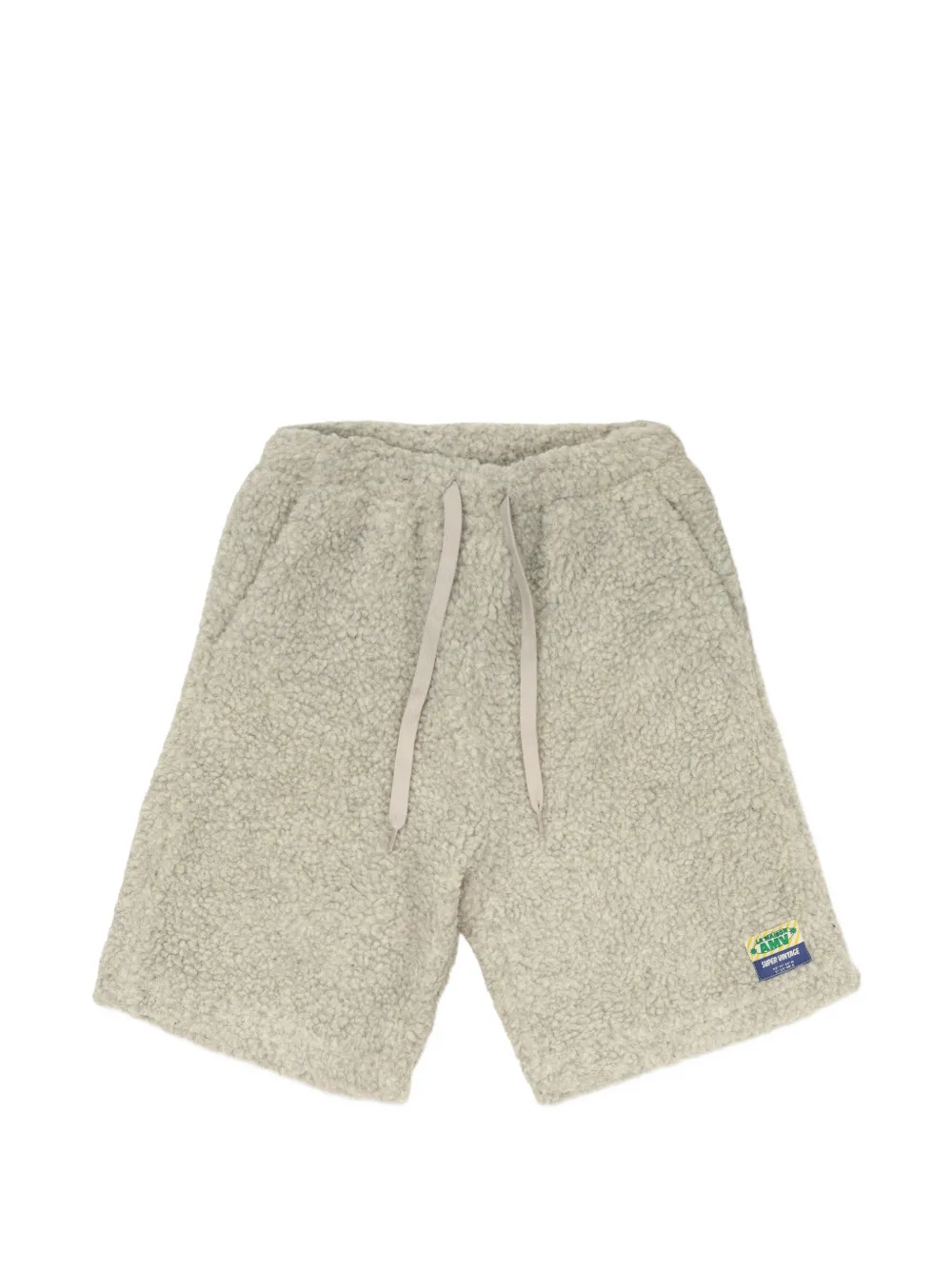 American Vintage Kids polar fleece casual shorts - Grigio