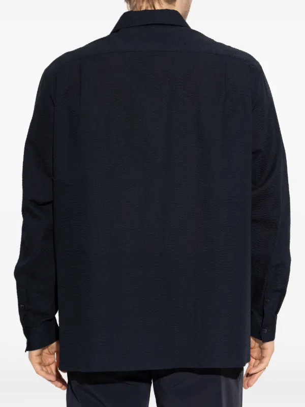 Giorgio Armani シアサッカー シャツ | ブルー | FARFETCH JP