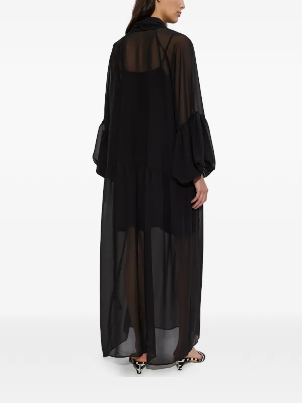 gestuz shirt dress Gestuz Eileen Belted Crinkled-jacquard Midi Shirt Dress In Black