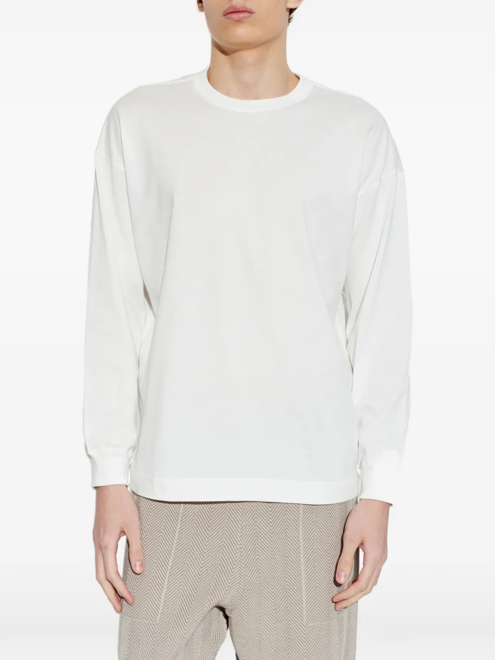 Homme Plissé Issey Miyake T-shirt met lange mouwen Wit