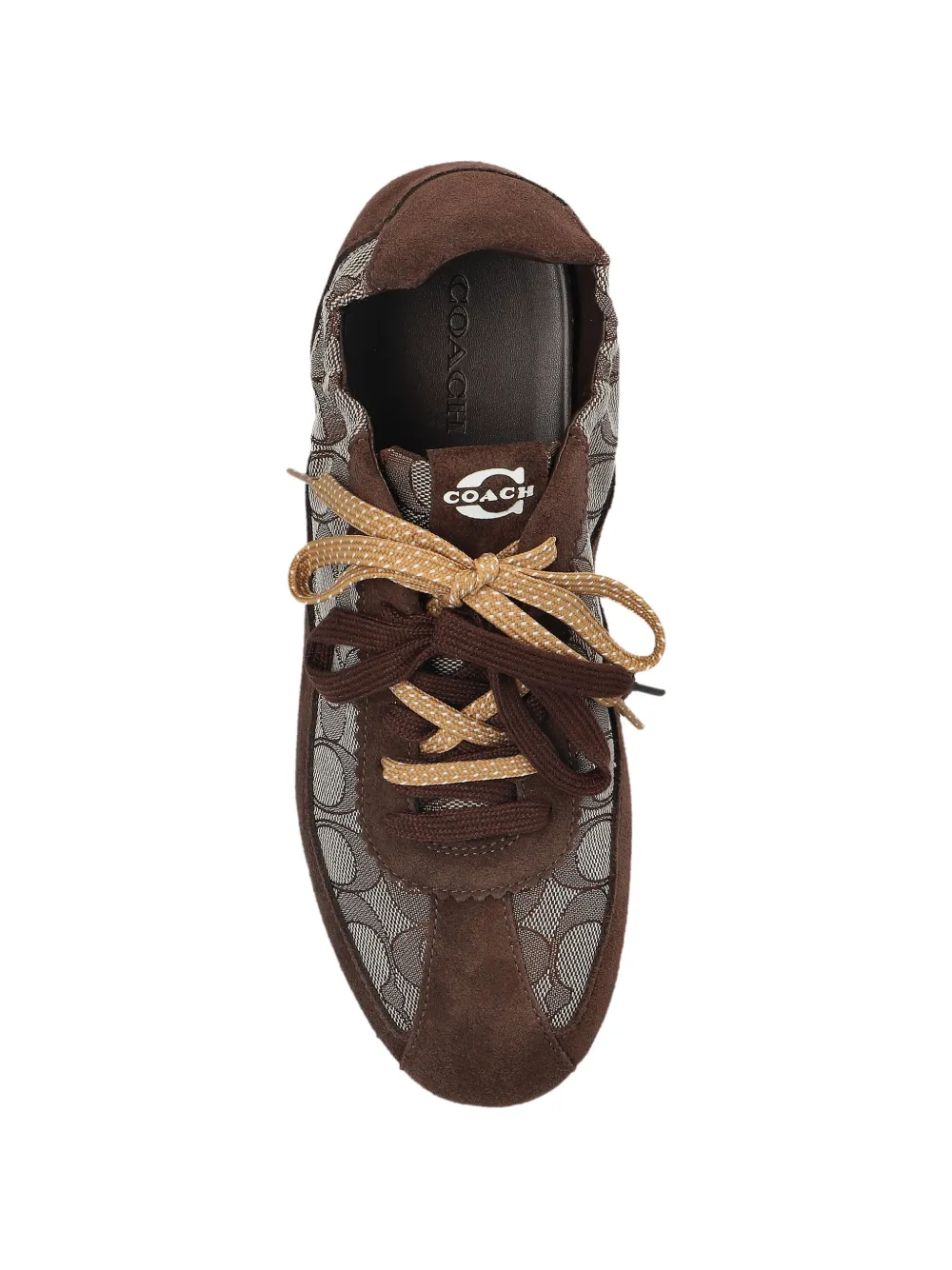 Coach Leren sneakers met patroon Bruin