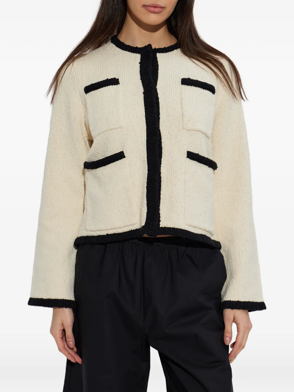  By Malene Birger Rikko Front-pocket Cardigan - Neutrals 