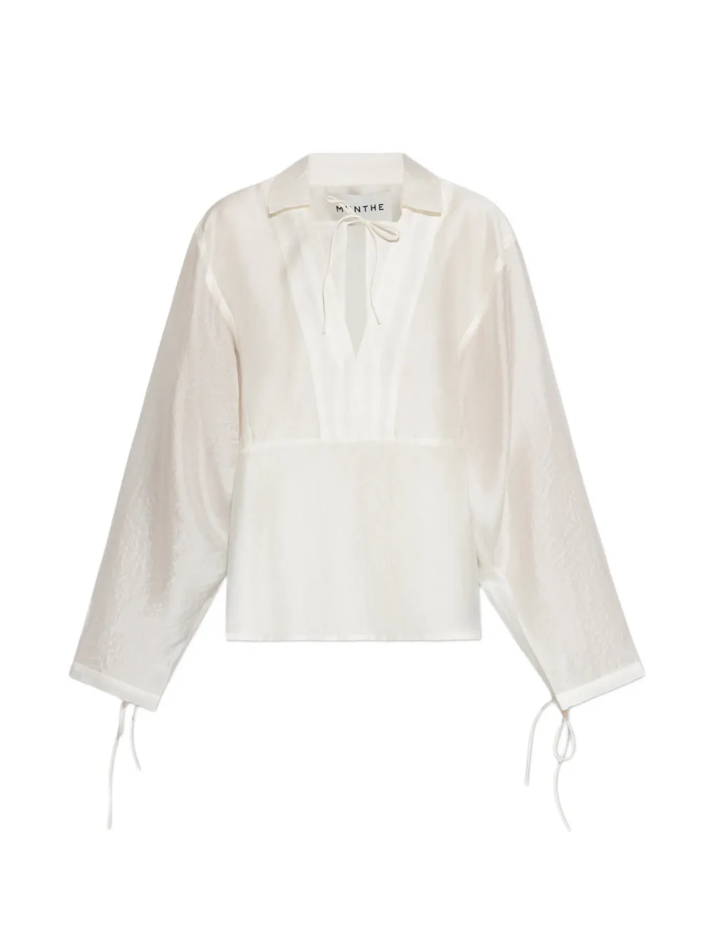 MUNTHE Babette tie-neck blouse - Toni neutri