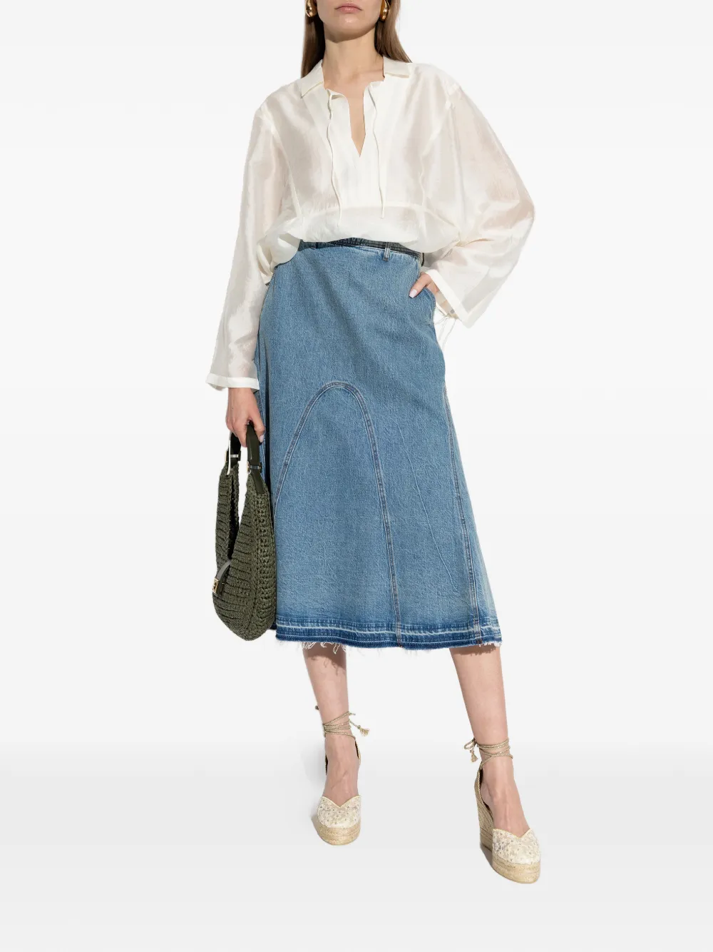  Munthe Babette Tie-neck Blouse - Neutrals 