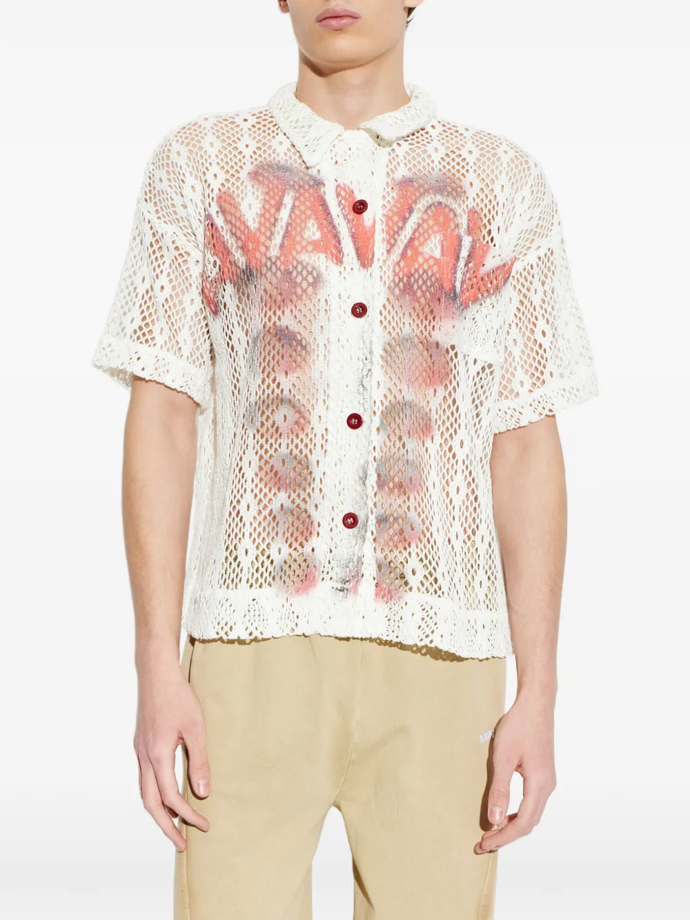 Mesh Button Shirt