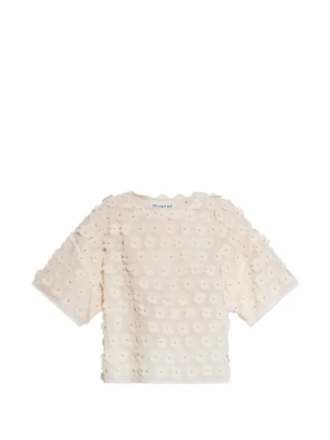 MUNTHE blusa con apliques florales