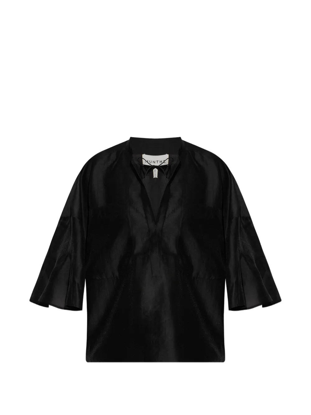 MUNTHE flared-sleeve blouse - Nero