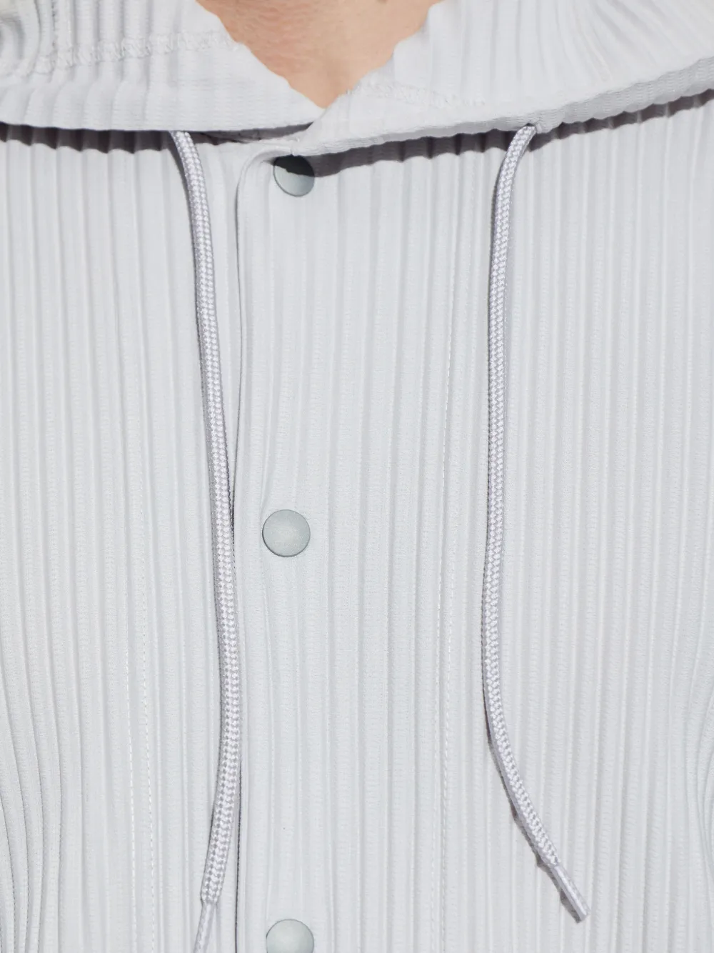 Homme Plissé Issey Miyake Geplooid jack met capuchon Grijs