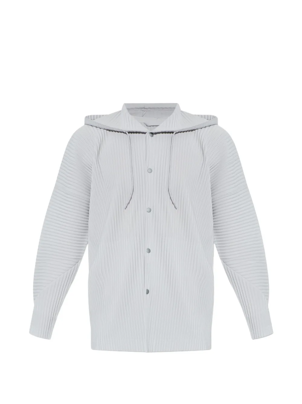 Homme Plissé Issey Miyake hooded pleated jacket - Grigio