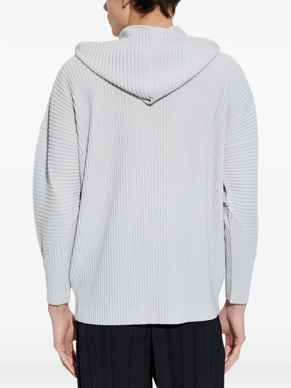 Homme Plissé Issey Miyake Geplooid jack met capuchon Grijs