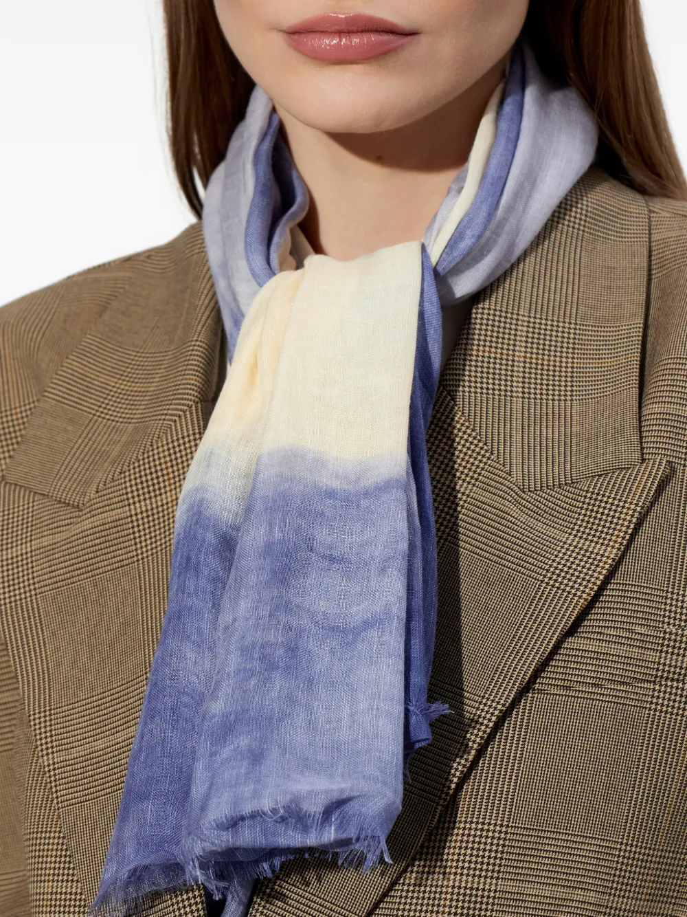 Emporio Armani Sjaal met vervaagd effect Blauw
