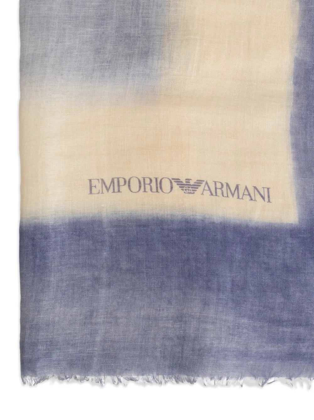 Emporio Armani Sjaal met vervaagd effect Blauw