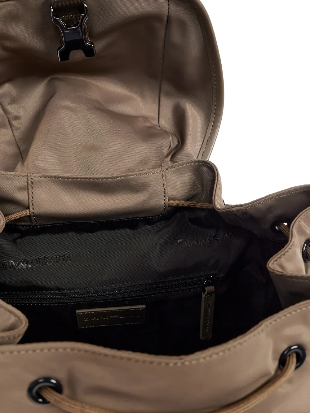 Emporio Armani Rugzak met omslag en gesp Bruin