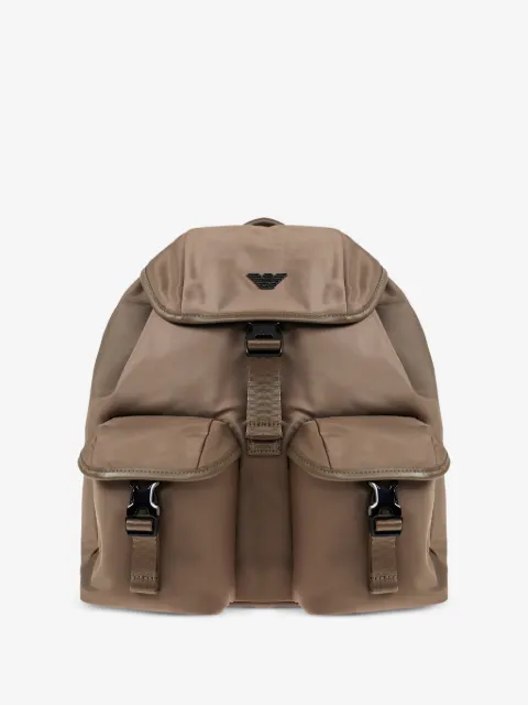 Emporio Armani buckle flap backpack