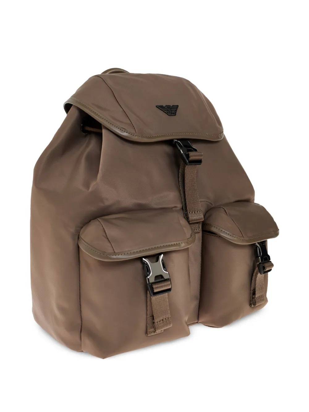 Emporio Armani Rugzak met omslag en gesp Bruin