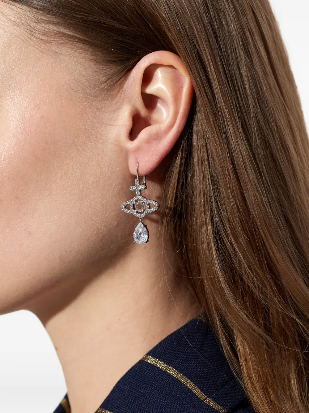 Vivienne Westwood Olympia Embellished Drop Earrings In Multi