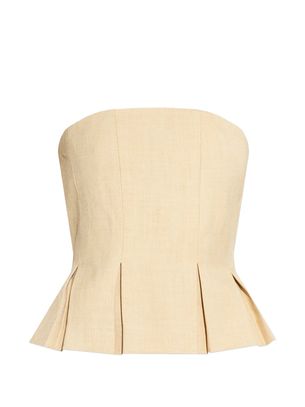 Gestuz peplum strapless top - Nude