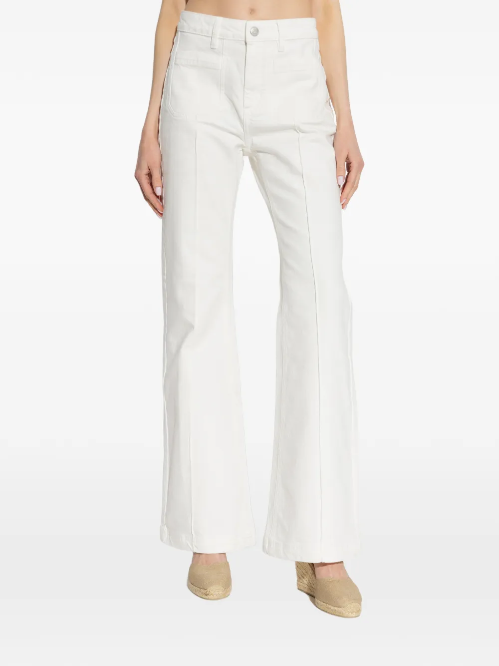  Munthe Patch-pocket Flared Trousers - White 