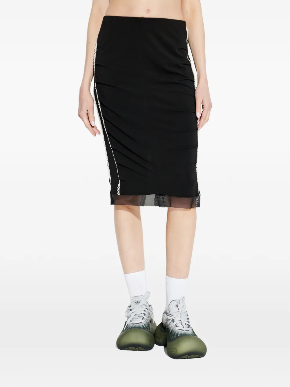  Avavav Sequin-embellishment Midi Skirt - Black 