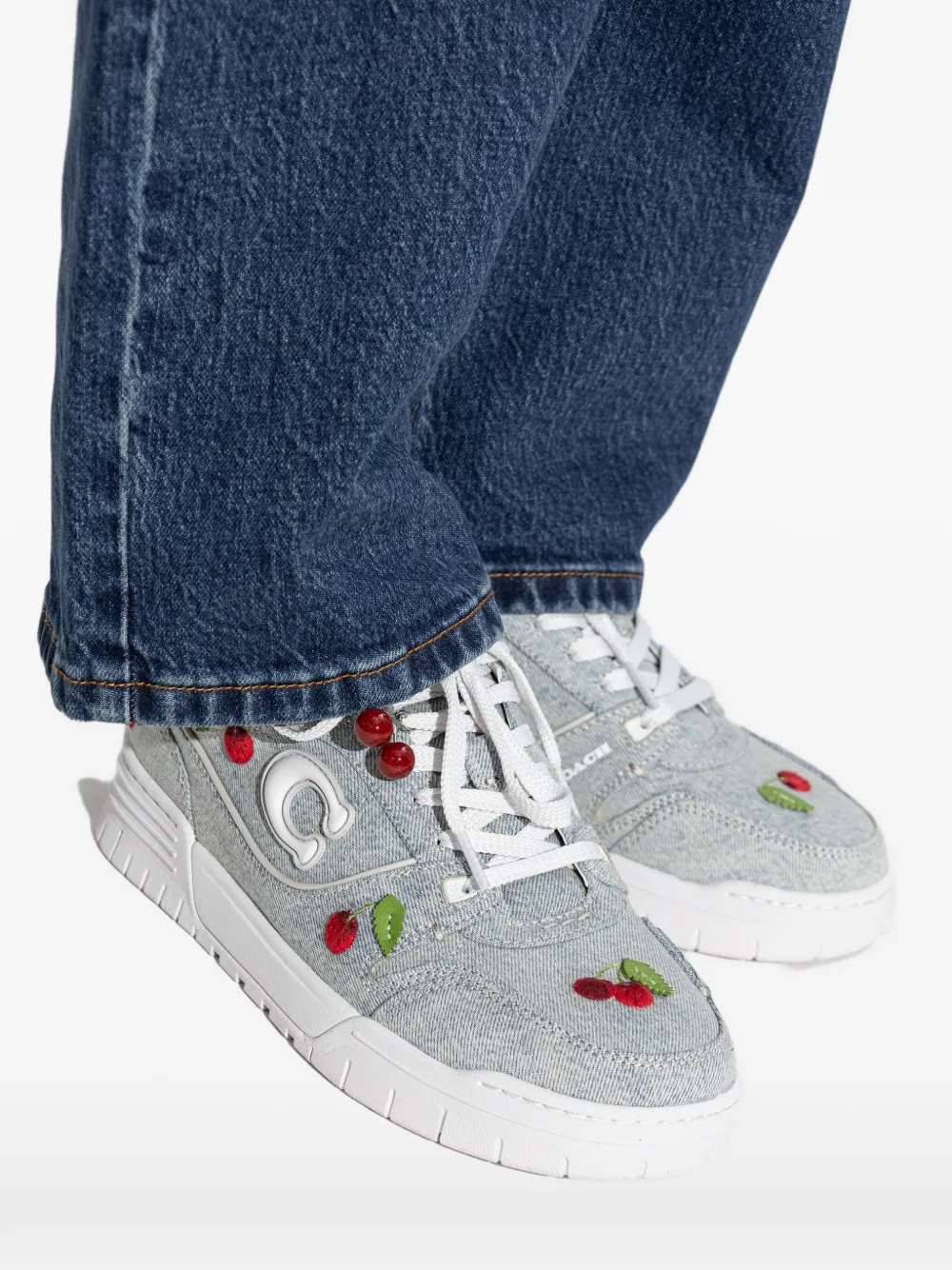 Coach Soho sneakers met kersendetail Blauw