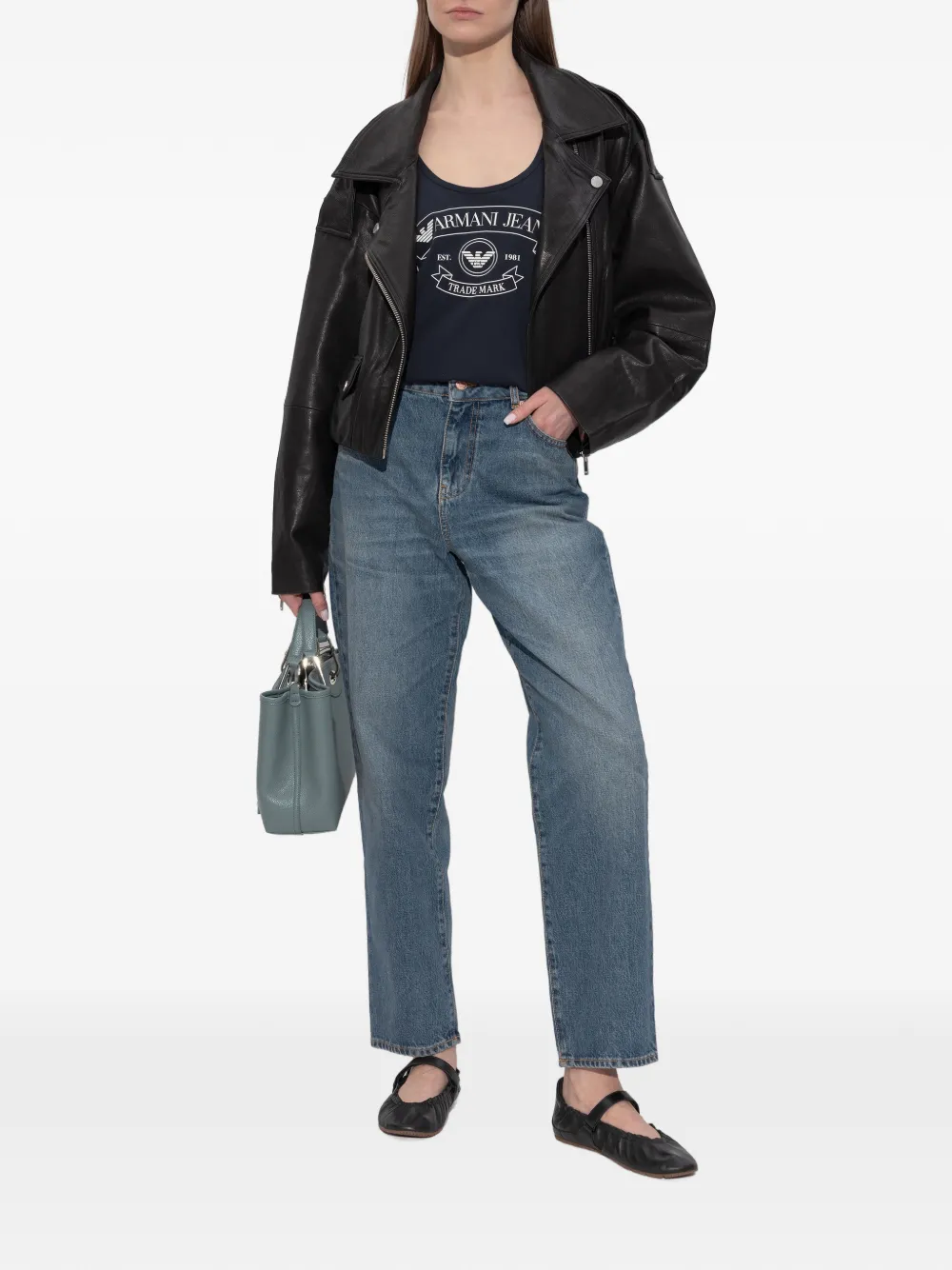 Emporio Armani Tanktop met logoprint Blauw