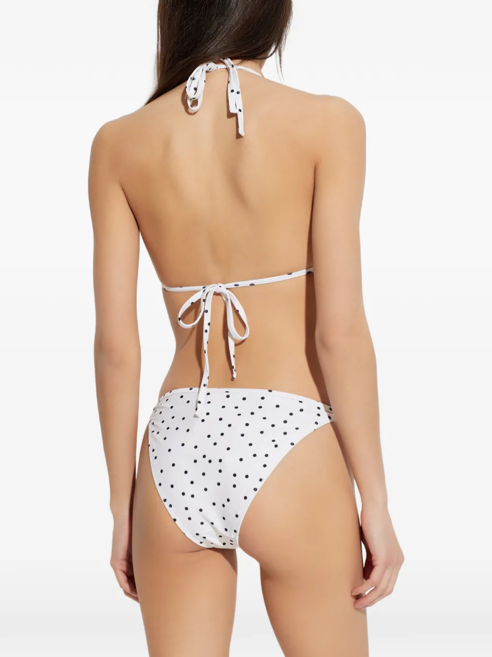  By Malene Birger Astrida Polka-dot Logo-details Bikini Bottom - White 
