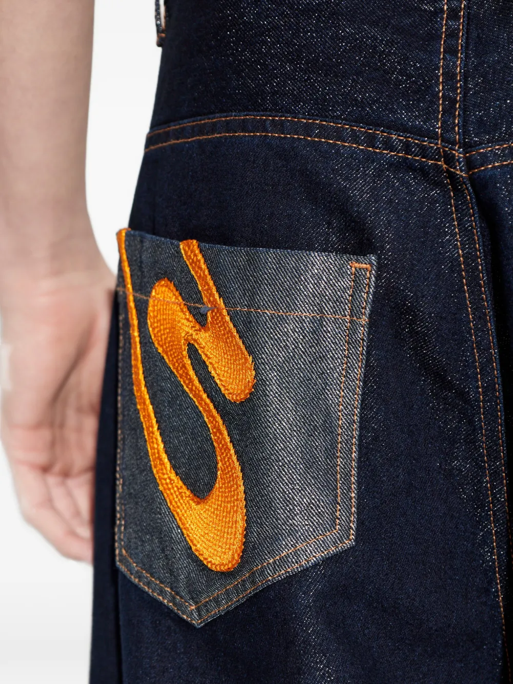 PDF Jeans met borduurwerk Blauw