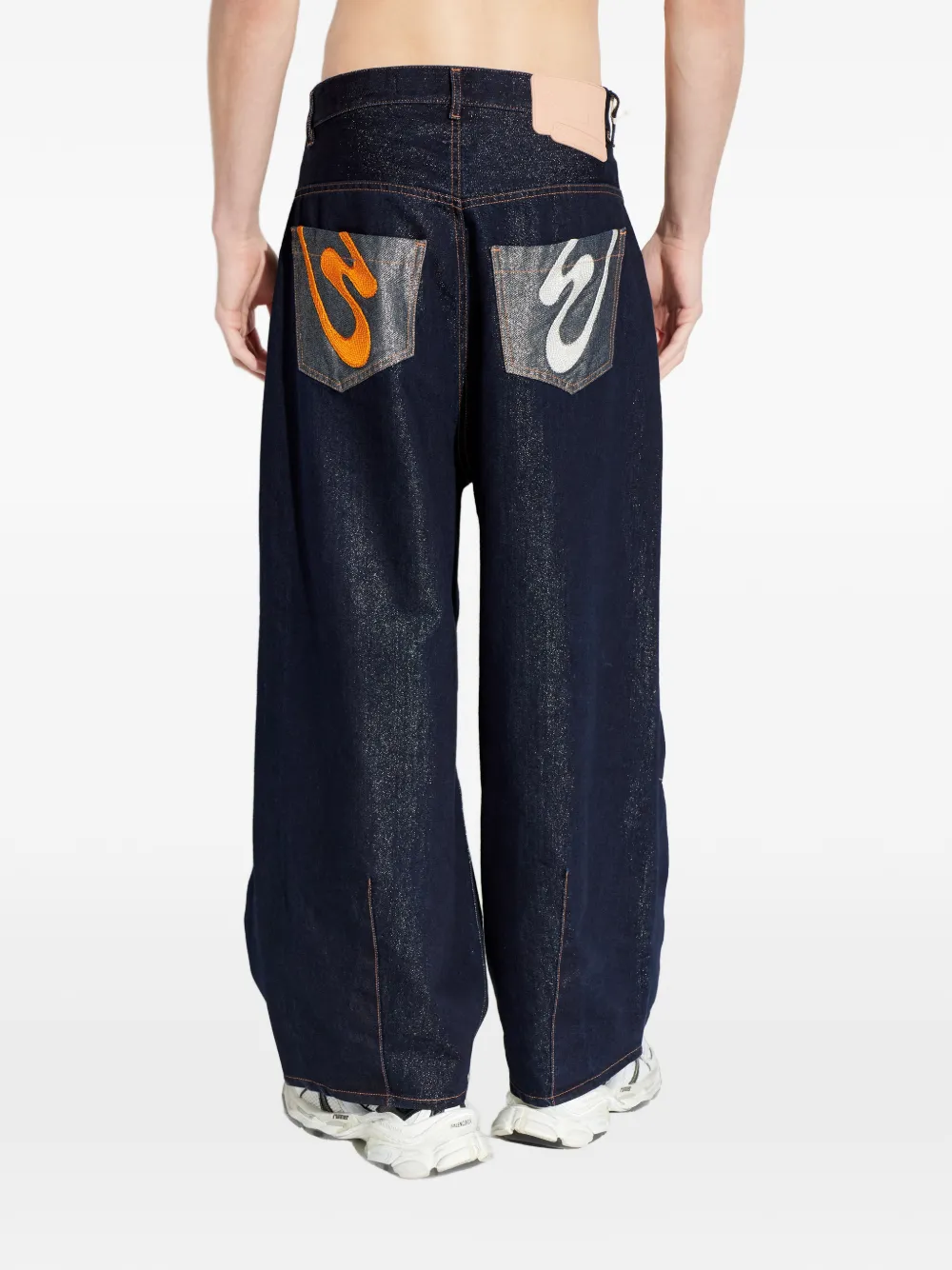 PDF Jeans met borduurwerk Blauw