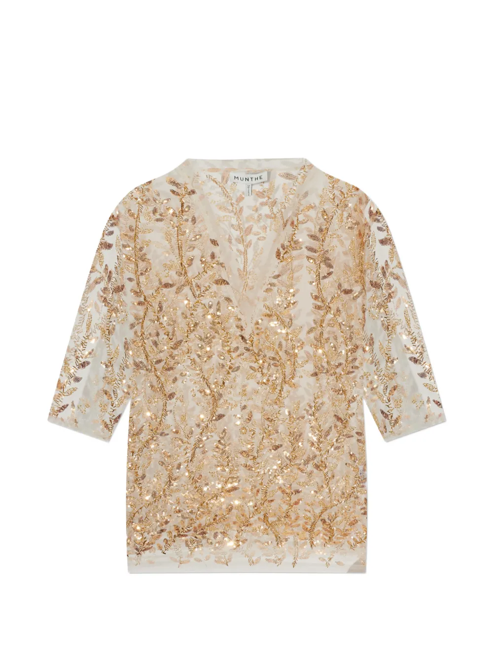 MUNTHE Babur leaf-detail top - Toni neutri