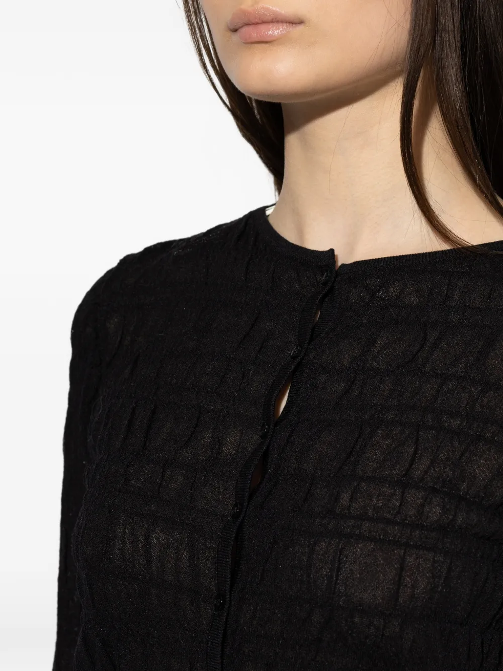 By Malene Birger Ebba vest met ruches Zwart