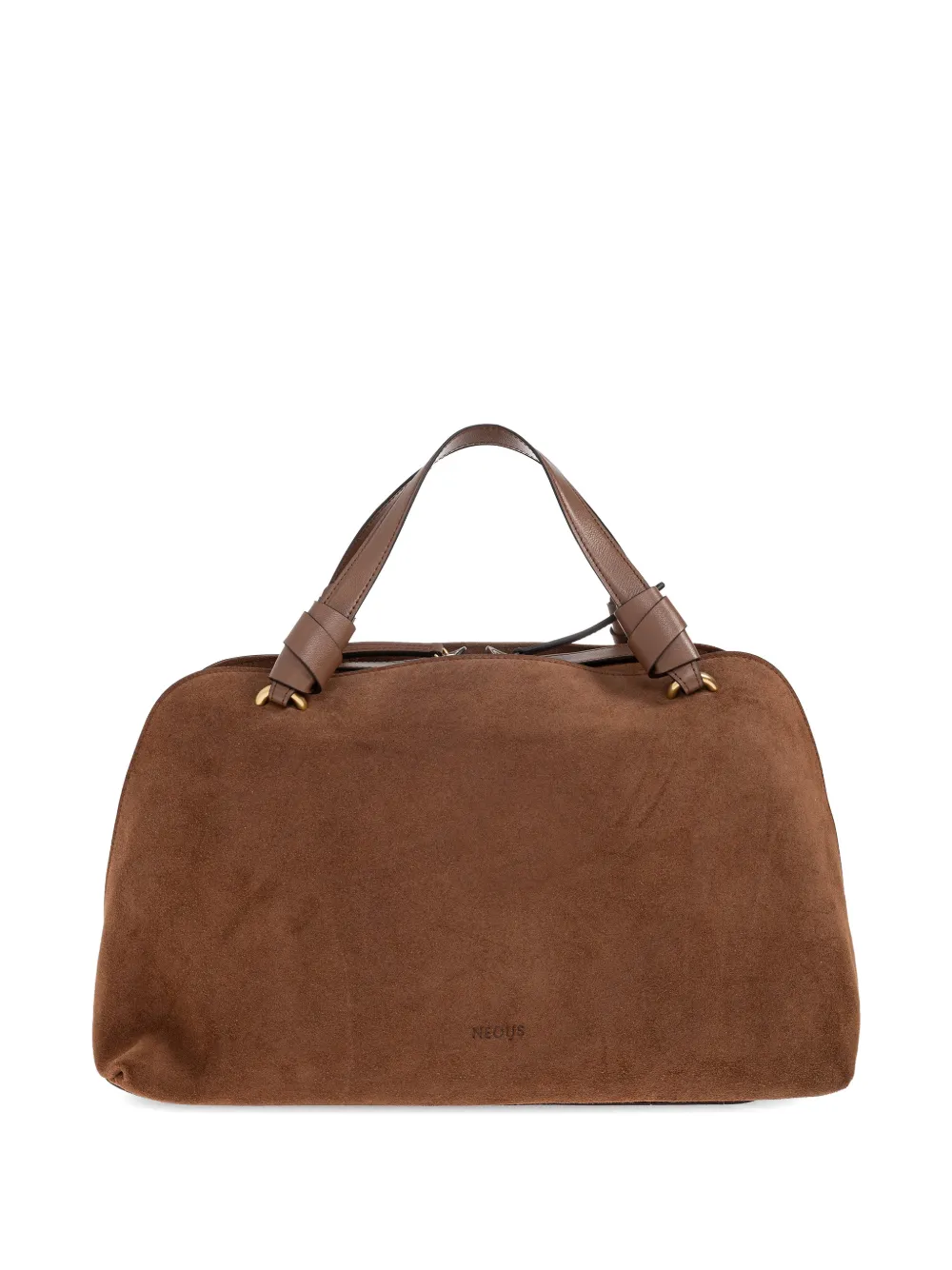  Neous Handle Suede Tote Bag - Brown 