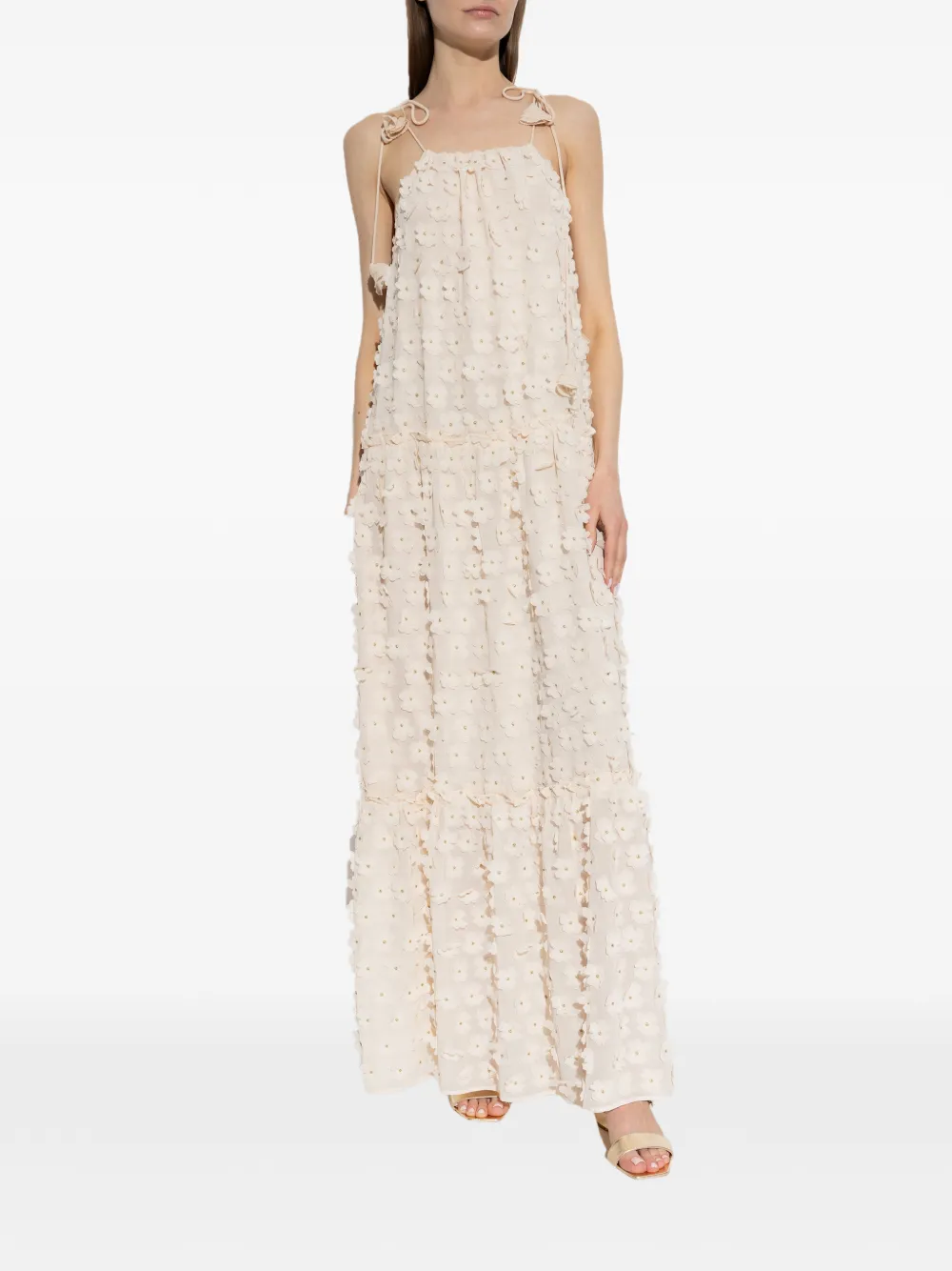 MUNTHE Bohdana maxi-dress Beige