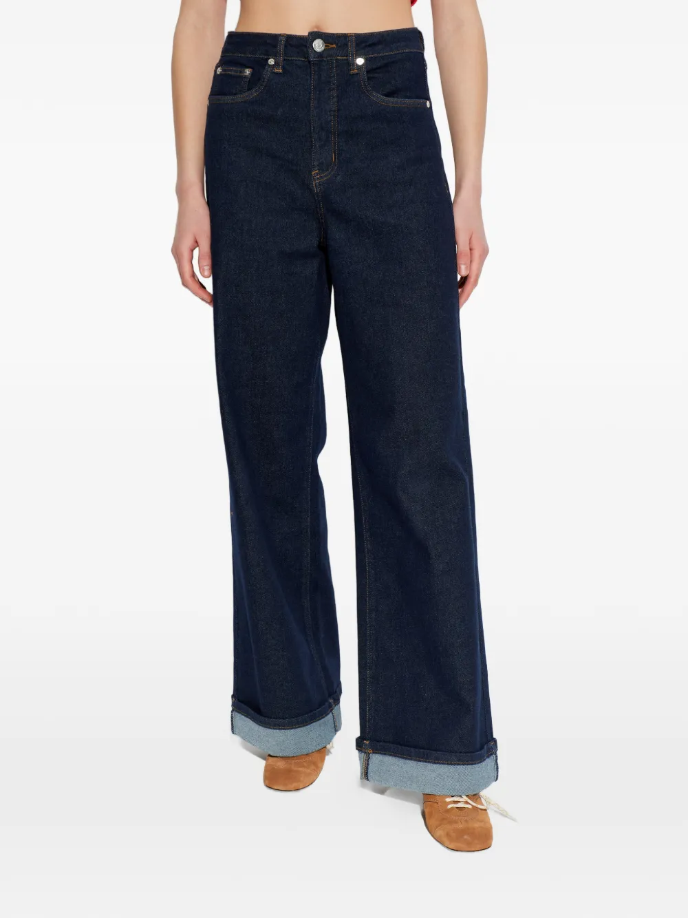 Gestuz Jeans met omgeslagen pijpen Blauw