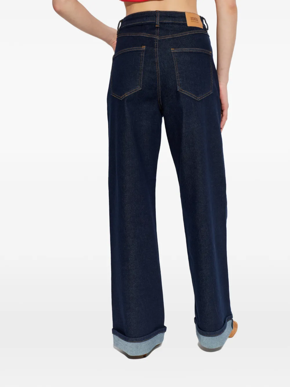Gestuz Jeans met omgeslagen pijpen Blauw