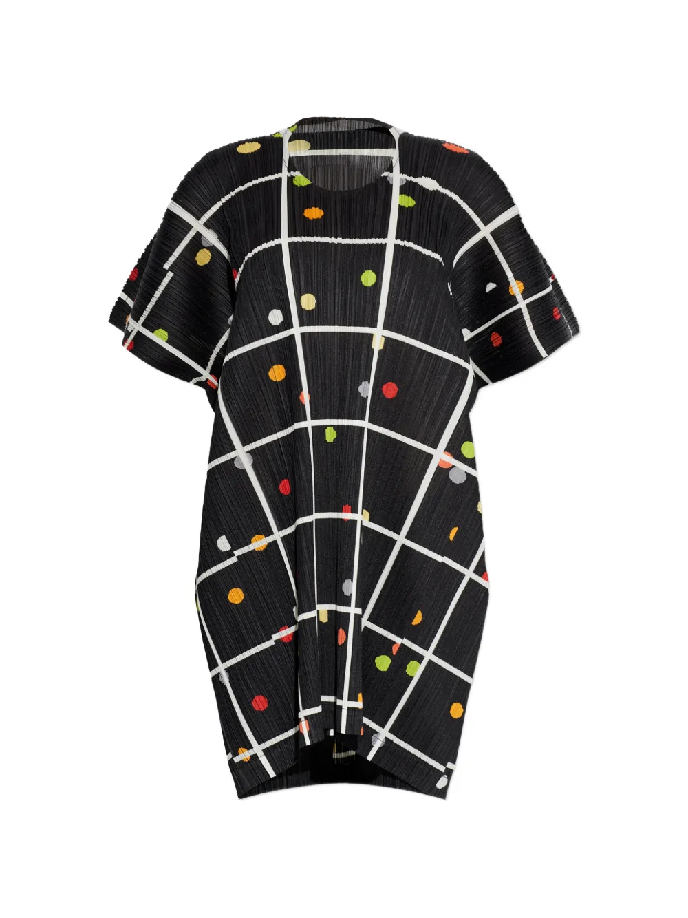 Pleats Please Issey Miyake Crossing dots patterned dress - Nero