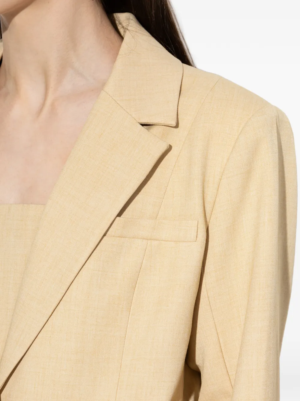 Gestuz Stacy blazer met zakken Beige